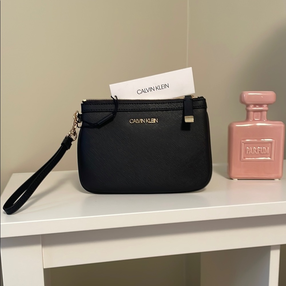 Calvin Klein Black Wristlet Bag